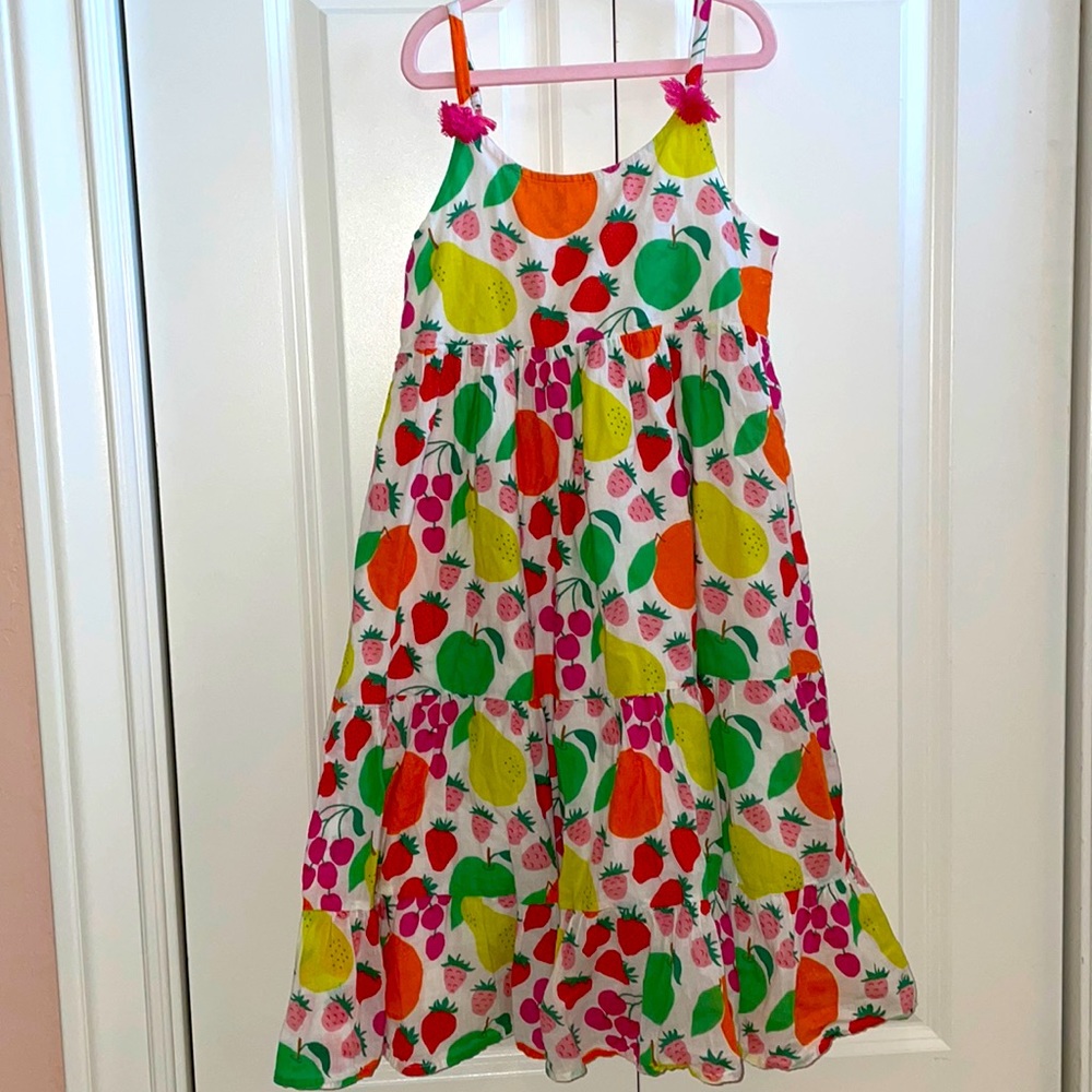 Girls, Boden dress with fruit print
